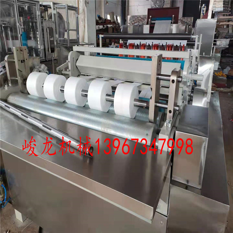全自动小型一次性洗脸巾加工机械 一出多卷柔巾卷打卷机厂家价