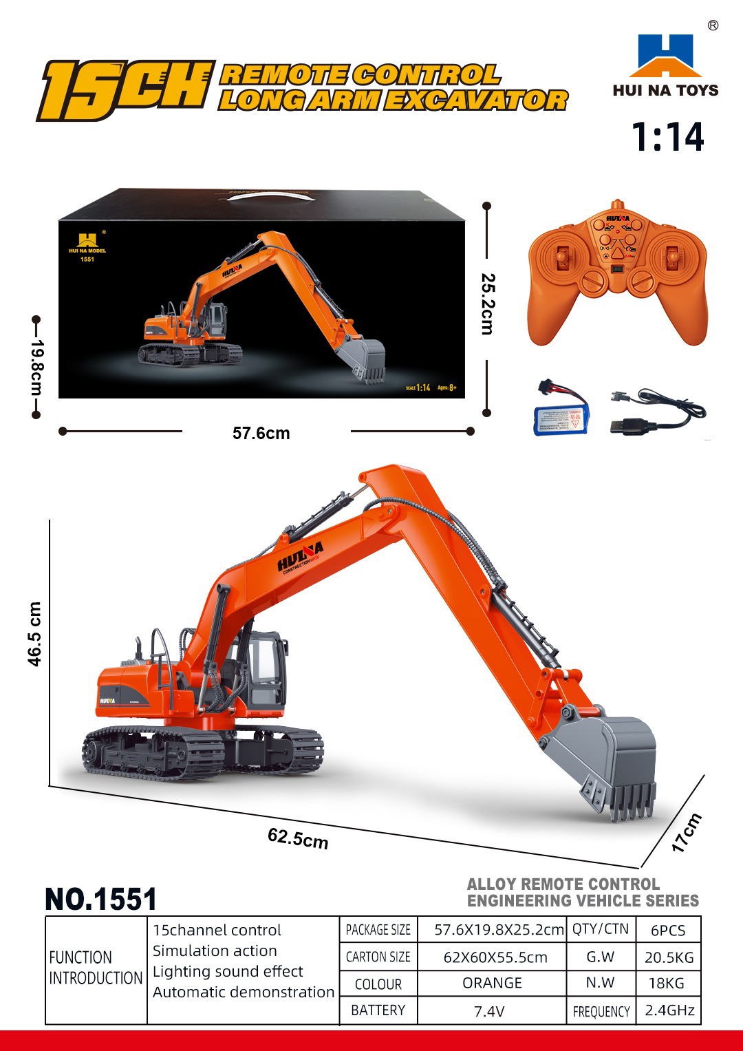 Suministro 1: 14 modelo de vehículo de ingeniería de aleación de control remoto simulación de excavadora camión de descarga mezclador juguetes para niños