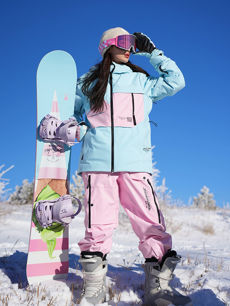 Zhigao nuevo conjunto de ropa de esquí impermeable a prueba de viento para mujeres ropa de esquí de monopatía cálida para hombres ropa de esquí de doble tablero para mujeres comercio exterior