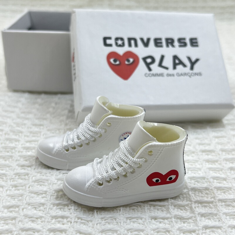 1/6 Converse Canvas Stereo Shoe Mold Mini Rei Kawakubo Pendant Toy Ornaments High-Top Shoes Bag Keychain