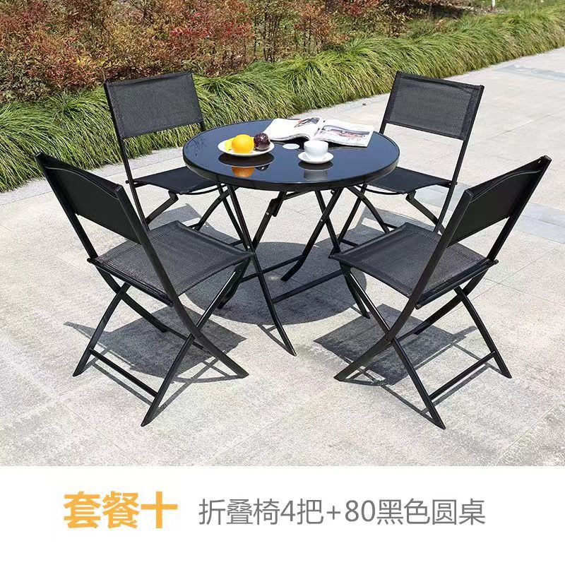 [Silla de tijera] Mesas y sillas plegables para exteriores, puestos portátiles al aire libre, mesas y sillas para el patio del hogar simples de ocio