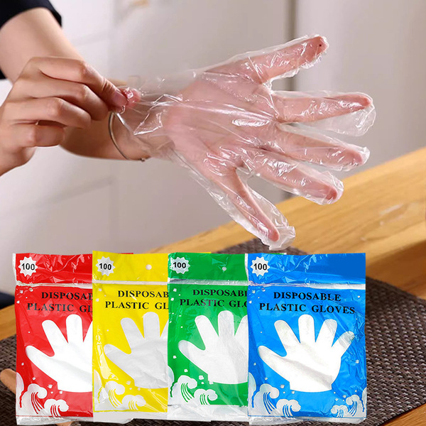disposable plastic transparent gloves