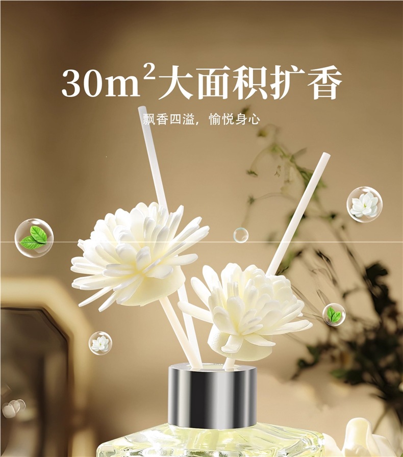 Tea-scented aromatherapy for home use in the bedroom, long-lasting fragrance, odor eliminator, gardenia freshener, bathroom perfume, toilet deodorizer