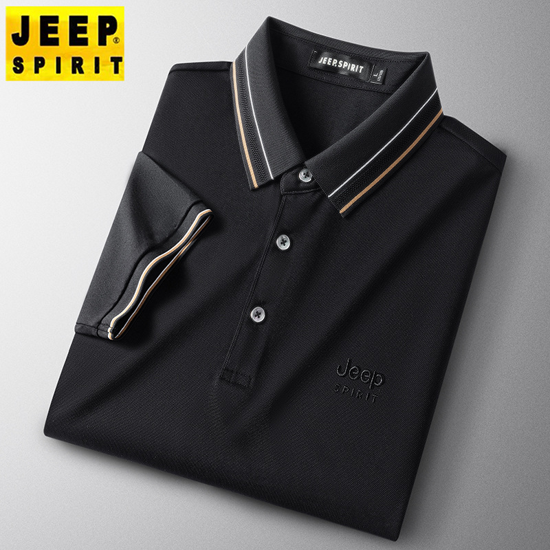 Verano hombre camiseta de manga corta polo camiseta de negocios suelta blusa casual bordada de color sólido versátil coreano 2087