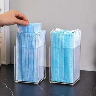 玄关口罩收纳盒口罩家用入户门放N95直角桌面小物件整理盒多用盒Z