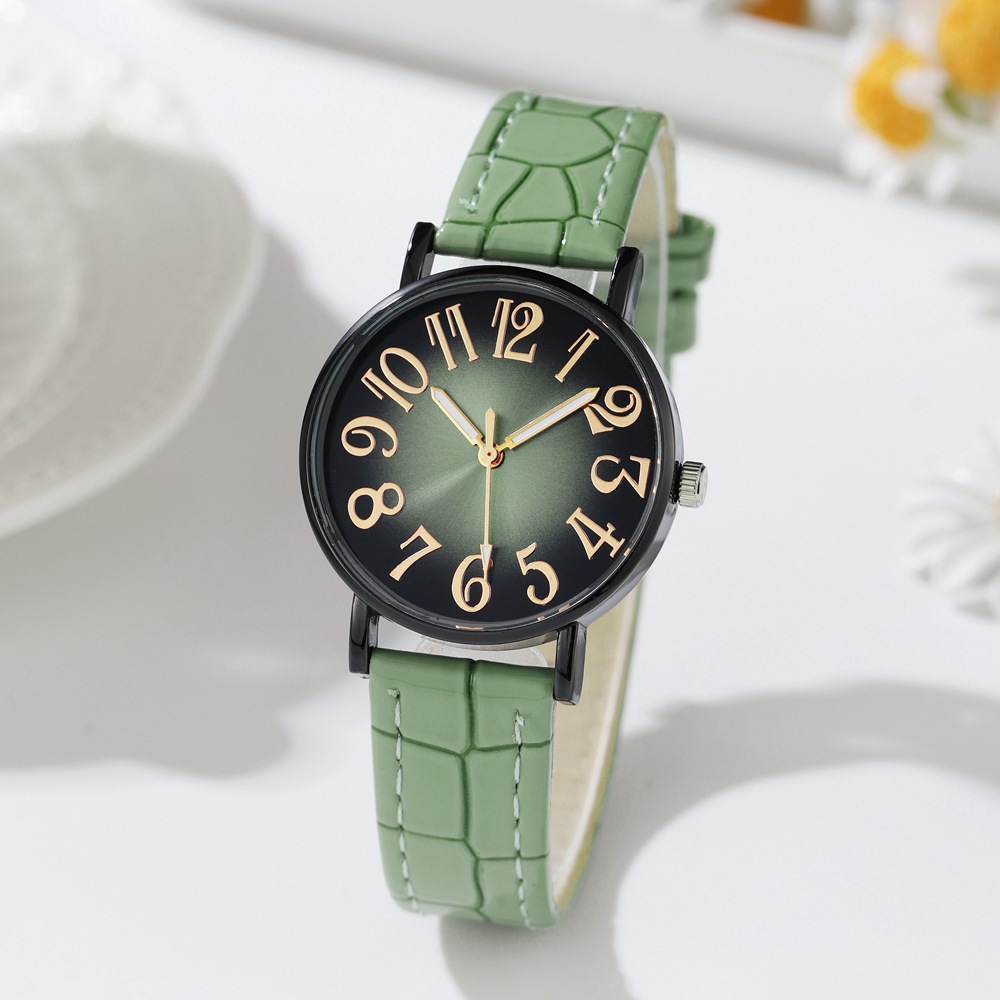 fashion big digital eye-popping crocodile pattern belt student female watch dressing all-match quartz female watch_voghion.com