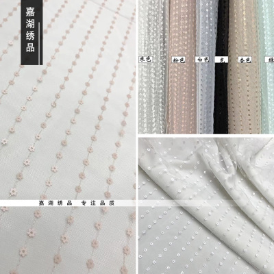 Plum blossom Sequins Fabric Sequins Embroidery cloth Women's wear Dress Children's clothing Lace Embroidery Fabric