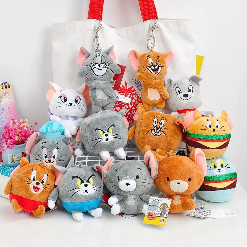 Плюшевая игрушка, брелок, милое украшение для сумки, забавная кукла, игра кота и мыши, подарок на день рождения