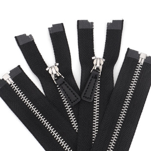 No. 3 platinum open tail leather pull head metal silver tooth clothing bag diy daily necessities available