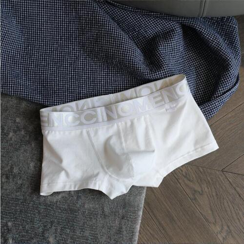 Hip lifting solid color low waist men's underwear sports youth boxer briefs Japanese design men's inner jacquard fabric