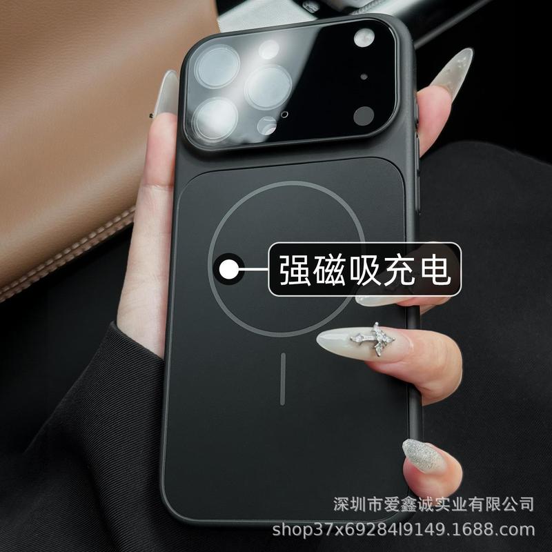 秒变17大视窗适用iPhone16promax手机壳苹果15磨砂磁吸防摔保护套|undefined