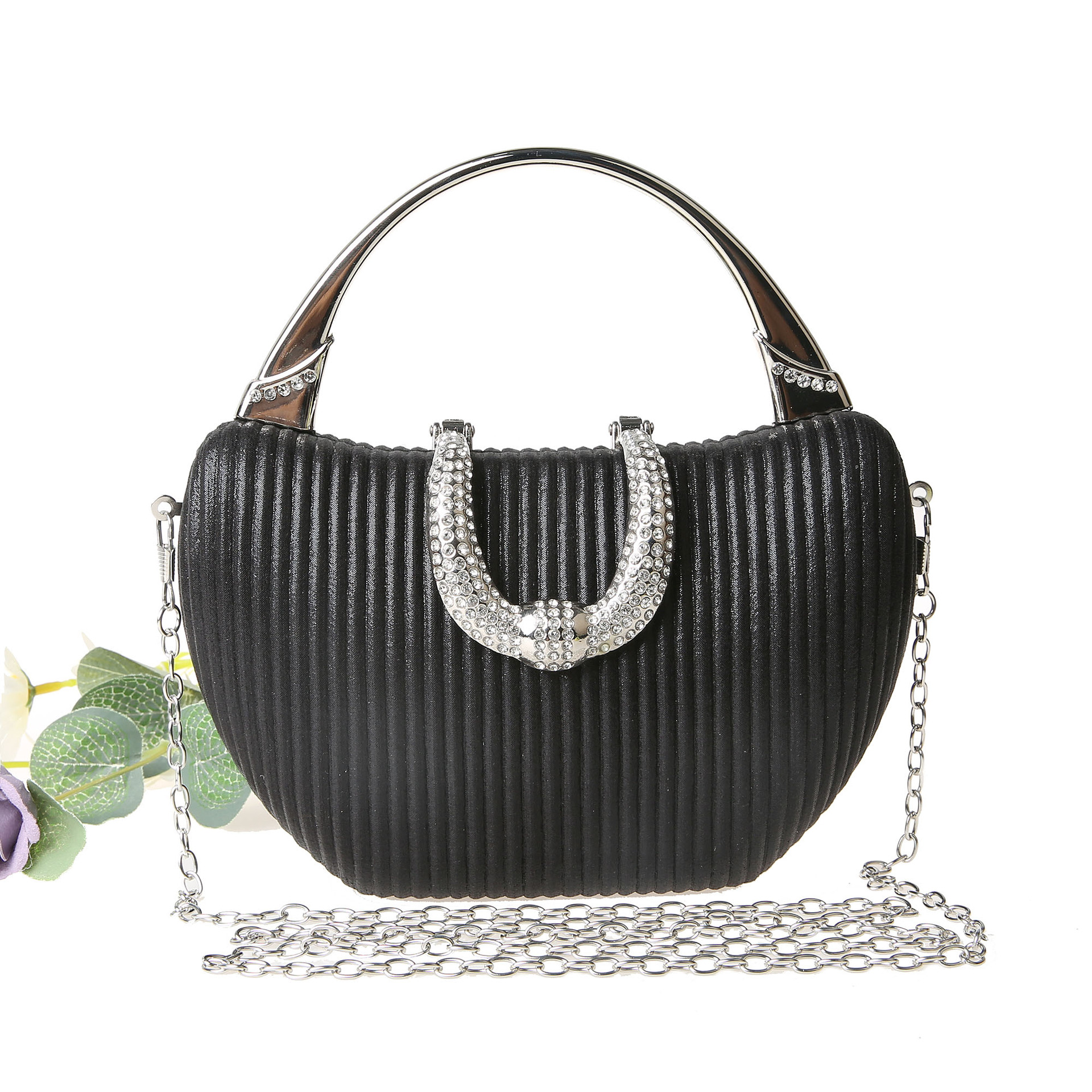 Pochette da sera elegante con paillettes borsetta per donna_voghion.com