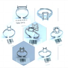s925�������н�ָ5*7�����βʱ�diy��Ƕ���г���ֱ������