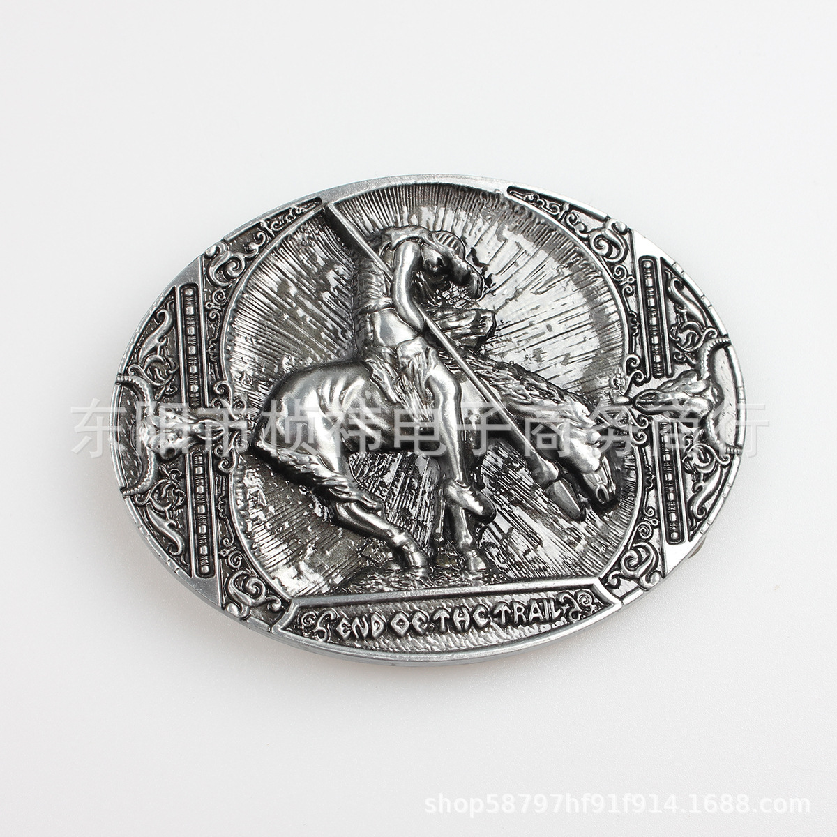 Zinc Alloy Indian Warrior Horse Riding Spear Belt Buckle Western Style European and American Style Belt Accessories