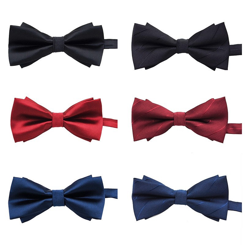 Spot venta al por mayor, pajarita para hombres, ropa formal, moda coreana, novio, padrino, lazo negro sólido