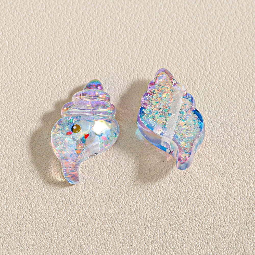 Gradiente Xingyao dibujos animados transparente resina chapa a través de agujeros beads diy accesorios de joyería a granel