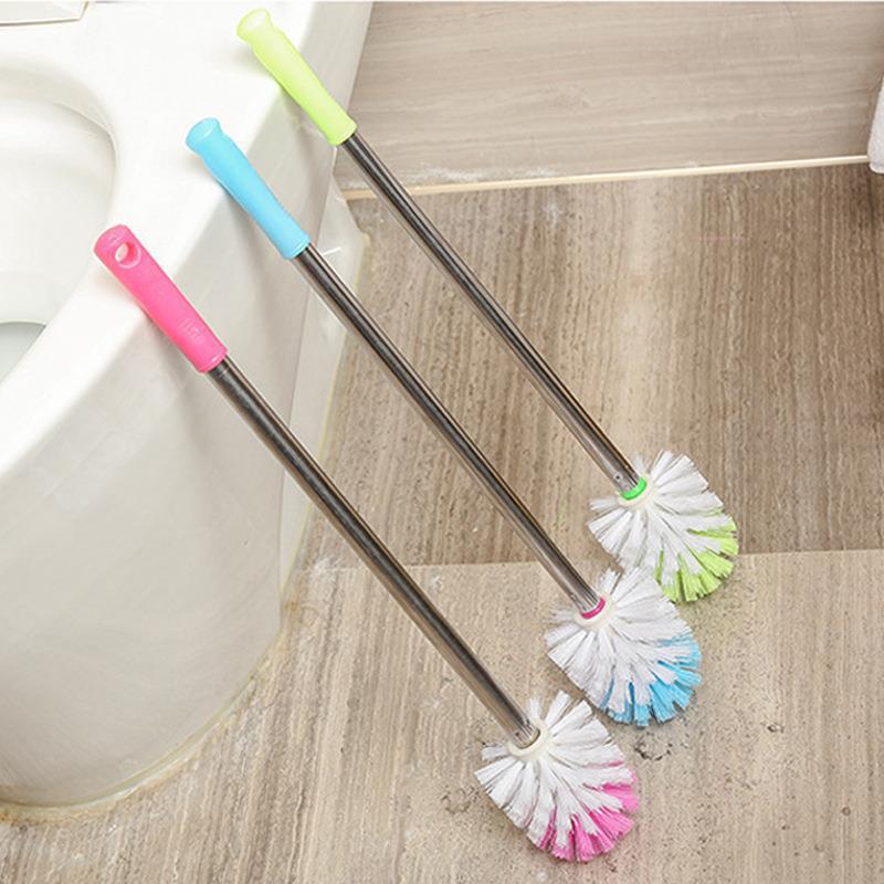 Creative long handle toilet brush suit bathroom toilet brush toilet brush stainless steel cleaning brush toilet brush
