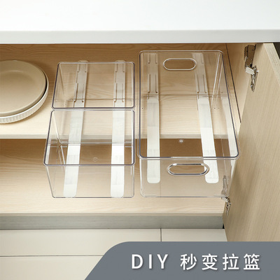 originality new pattern drawer Slide track suit household Punch holes storage box track Stickers Effort saving Basket track parts