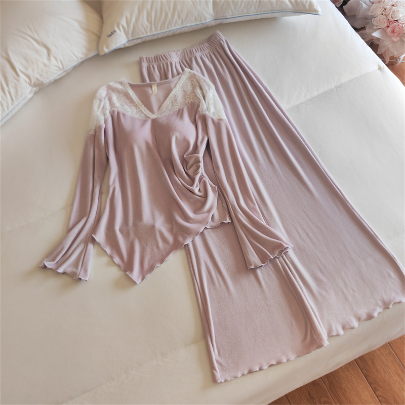 8646#(가슴 패드 포함) 슈트 라이트 퍼플 아일랜드 벨벳