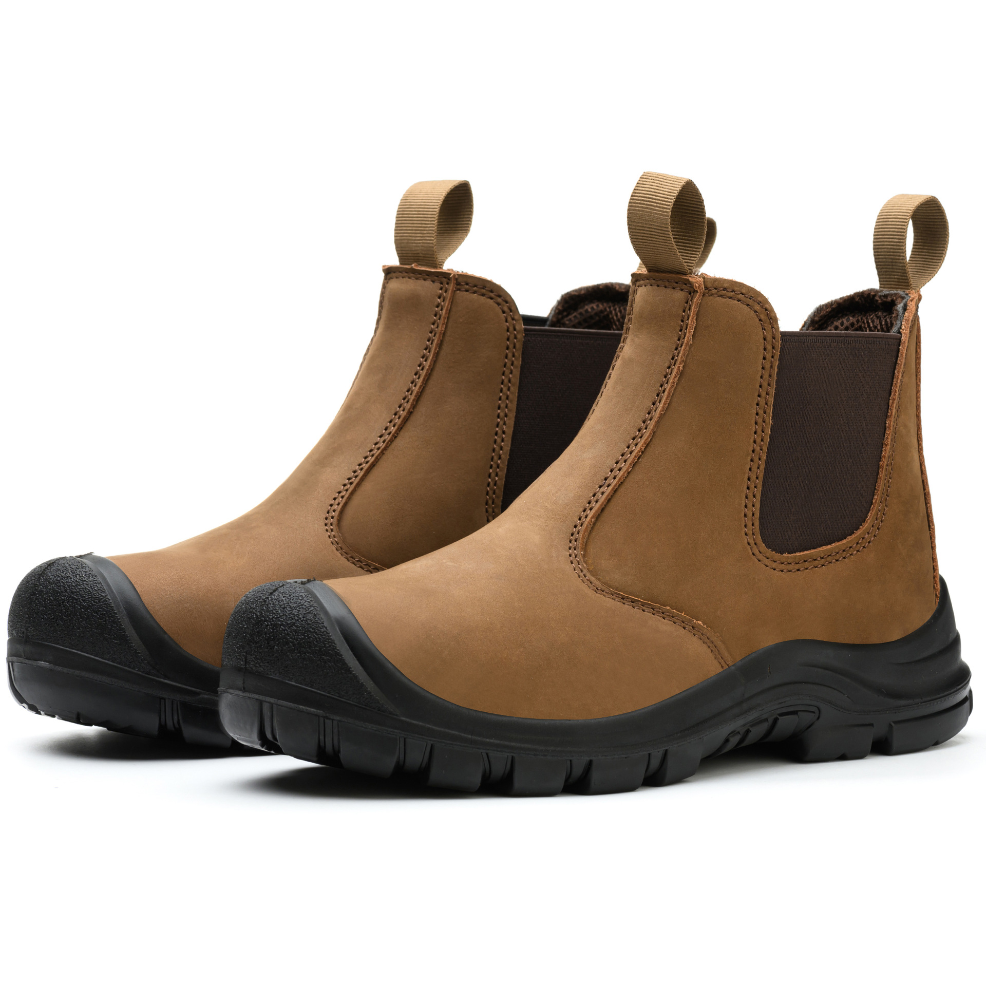 Men Special Work Shoes Men's Steel Toe Breathable Slip-On Safety Casual Fashion Work Shoes_vogvips.com