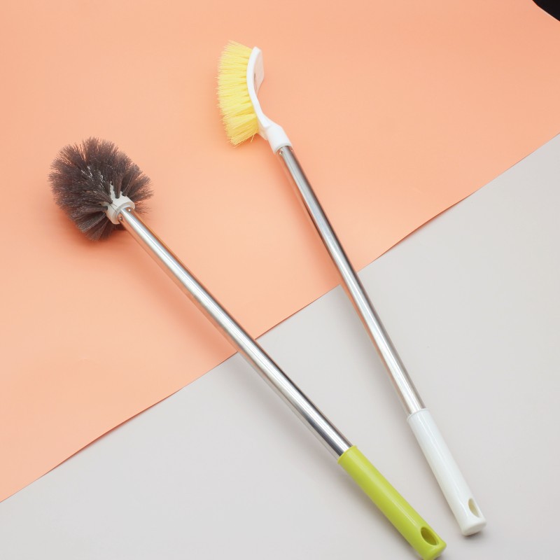 Toilet Brush Household Long-handled Round Head Square Head Toilet Brush Bathroom Cleaning Brush No Dead Corner Toilet Brush