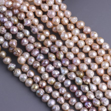 炫彩10-13mm牛油果皱巴天然淡水巴洛克鎏金桔金色珍珠diy饰品配件