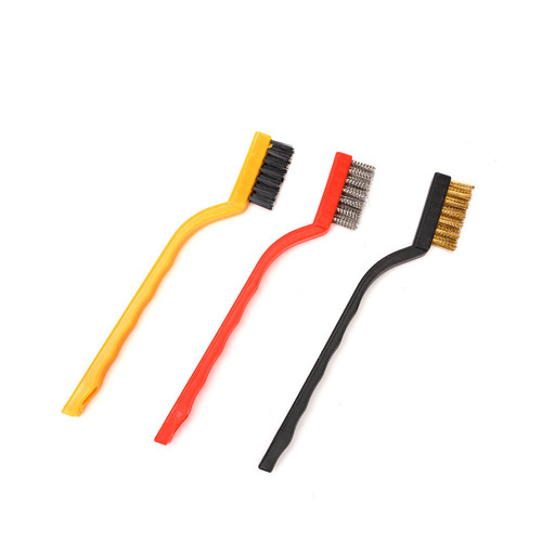 3-pack kitchen range hood degreasing stove cleaning brush set long-handled soft-bristled gas stove wire brush wholesale