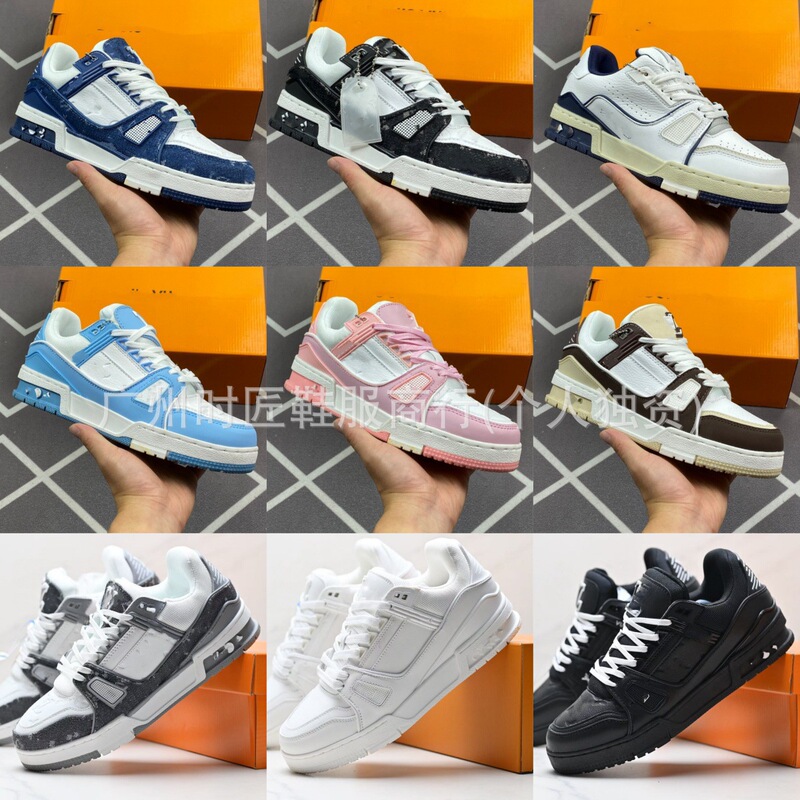 Putian Cross-Border Export Lujia Trainer White Cement Denim Blue Fashion Casual Sports Couple Men's and Women's Sneakers