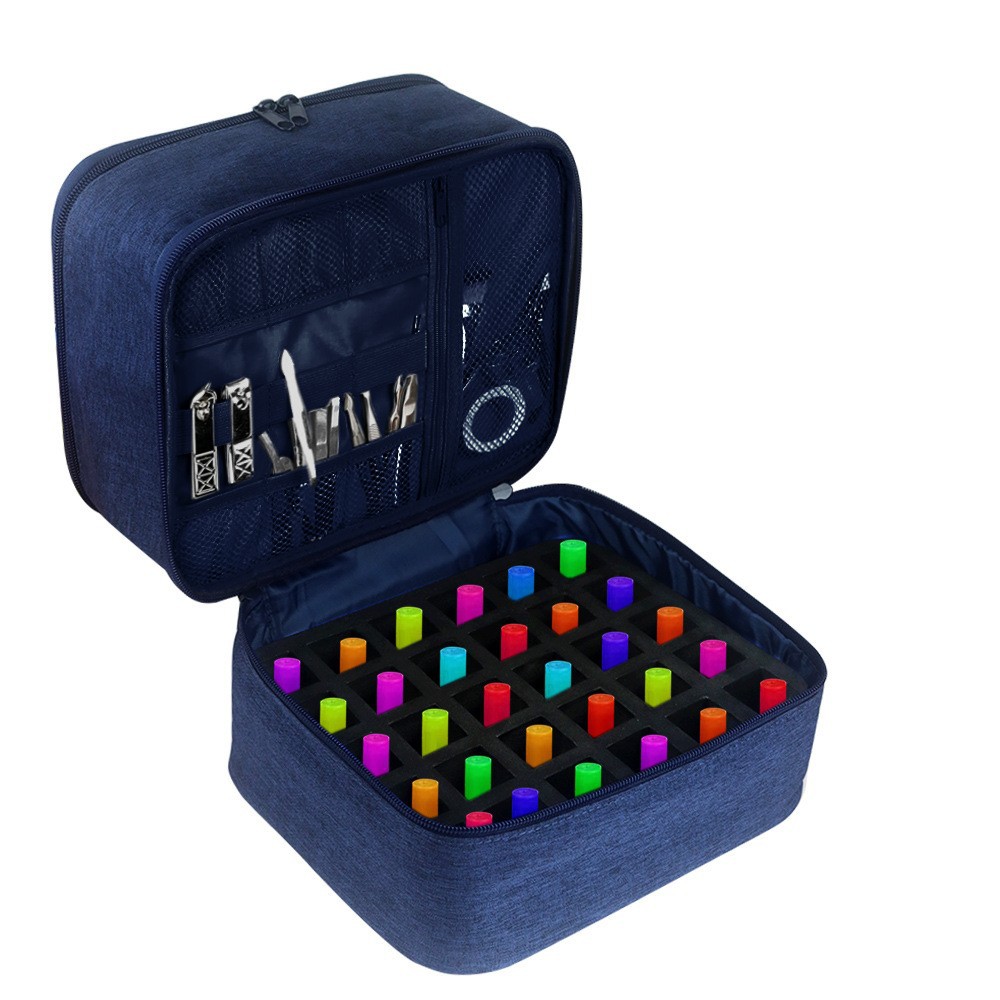 Venta caliente bolsa de almacenamiento de herramientas de uñas multifuncional bolsa de almacenamiento de esmalte de uñas