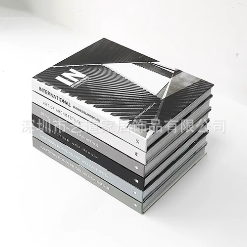 New stylish light luxury model room English decorated study room true book magazine display piece with flip pages true book