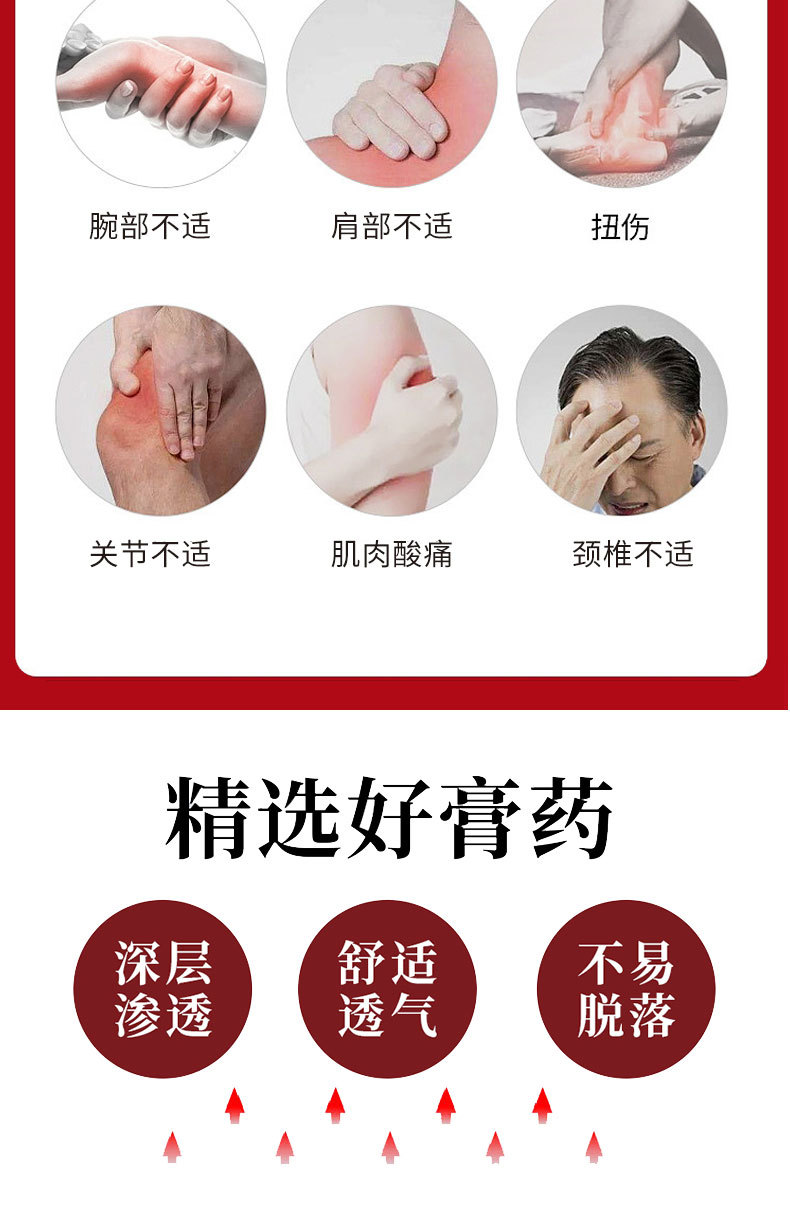 Black Herbal Pain Relief Patch 8 Patches Per Pack External Use for Muscle Strain Discomfort in use