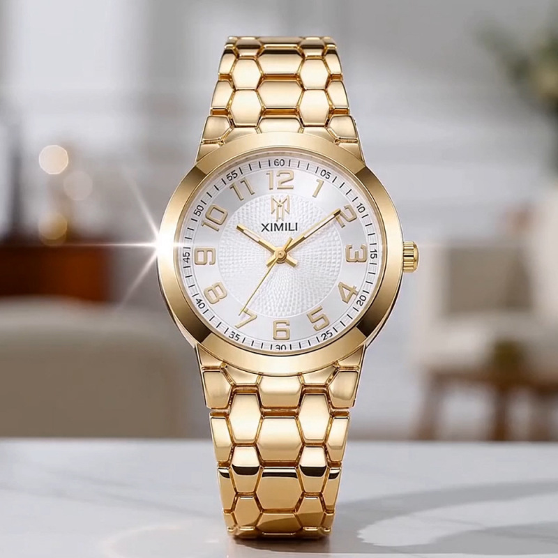 2026 New Women's Large Dial Gold Watch Fashion Steel Band Quartz Wristwatch Valentine's Day Gift Watch Wholesale 2026 New Women's Large Dial Gold Watch Fashion Steel Band Quartz Wristwatch Valentine's Day Gift Watch Wholesale