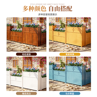 J8 Outdoor Terrace Outdoor Fence Flower Trough Partition Flower Pool Outdoor Garden Combination Finished Flower Box Flower Bed Courtyard G3