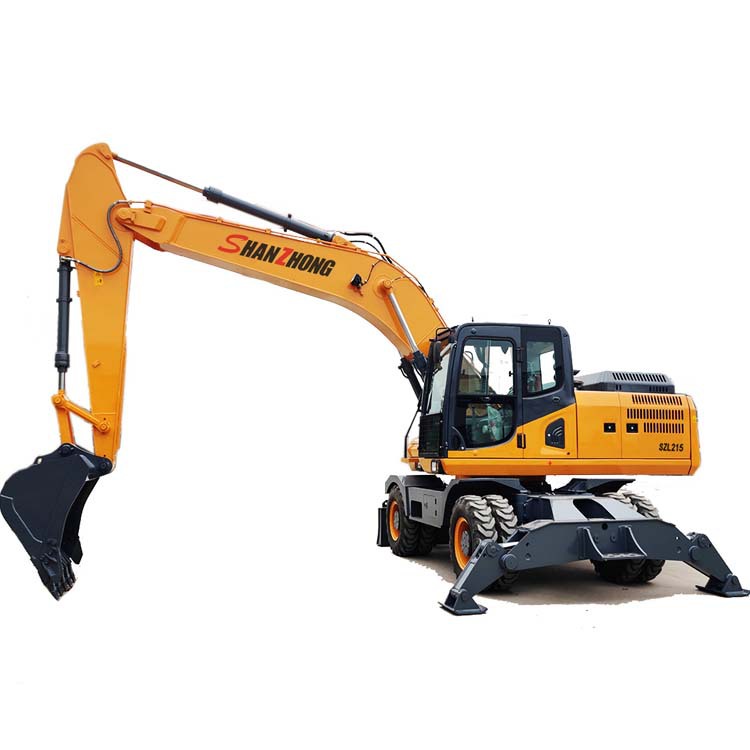 21吨挖掘机 215轮式挖掘机 六缸205马力发动机 大容量铲斗