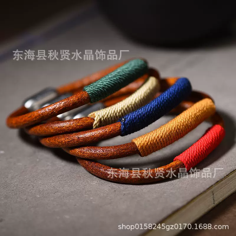 复古牛皮手绳简约男女个性百搭潮人手环时尚简约情侣手链网红饰品