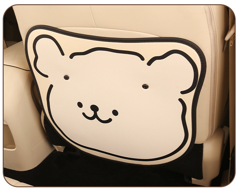 Car Seat Back Anti-Kick Pad Rear Universal Cartoon Kidsren's Stain-Resistant Car Rear Seat Protective Pad Protective Pad