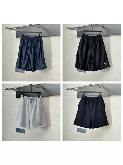 Paris Correct Version 25 New B Letter Embroidered Logo Hot Diamond Double Ring Sports Men's and Women's Casual Versatile Shorts