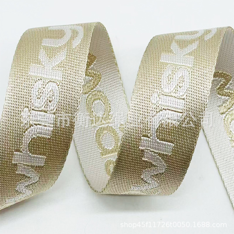Personalizado 1 - 10cm de espesor 1mm brillante imitación de nylon jacquard cinturón bolsos zapatos sombreros teléfonos móviles correa de tela