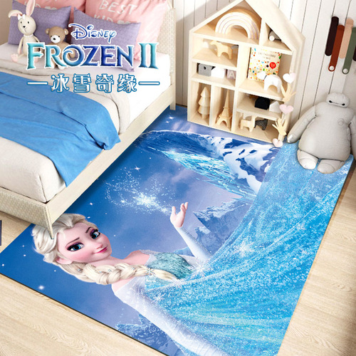 Cartoon Frozen Carpet Princess Elsa Girls Bedroom Living Room Full Carpet Tatami Bedside Blanket