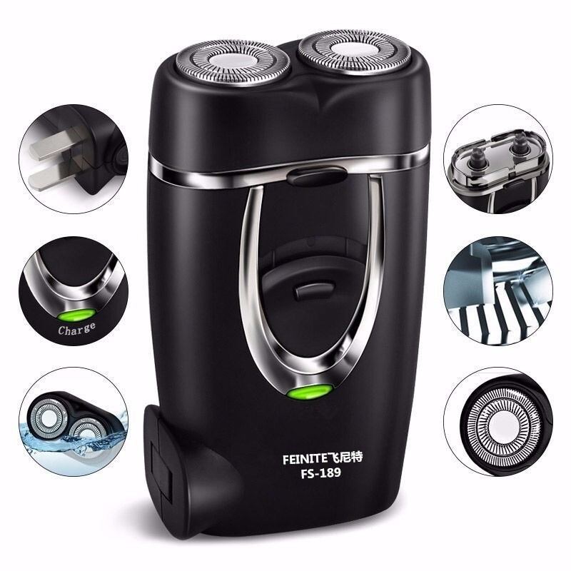 Fs-188 Double-Head Electric Shaver Portable Razor Head Washable Beard Trimmer Floating Shaving Beard Trimmer