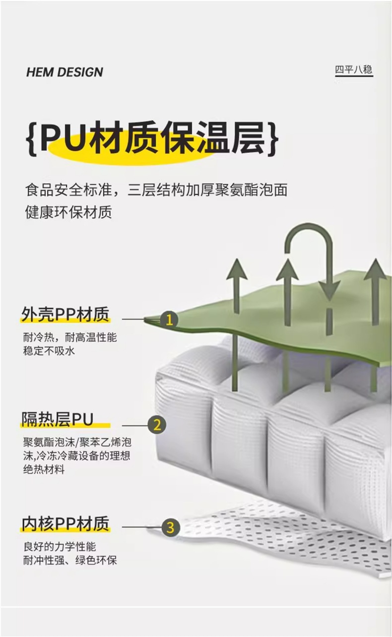 Insulated Box Cooler Camping Car Commercial Stall Outdoor Refrigerator Foam Box Fishing Box Ice Cube Insulated Ice Bucket