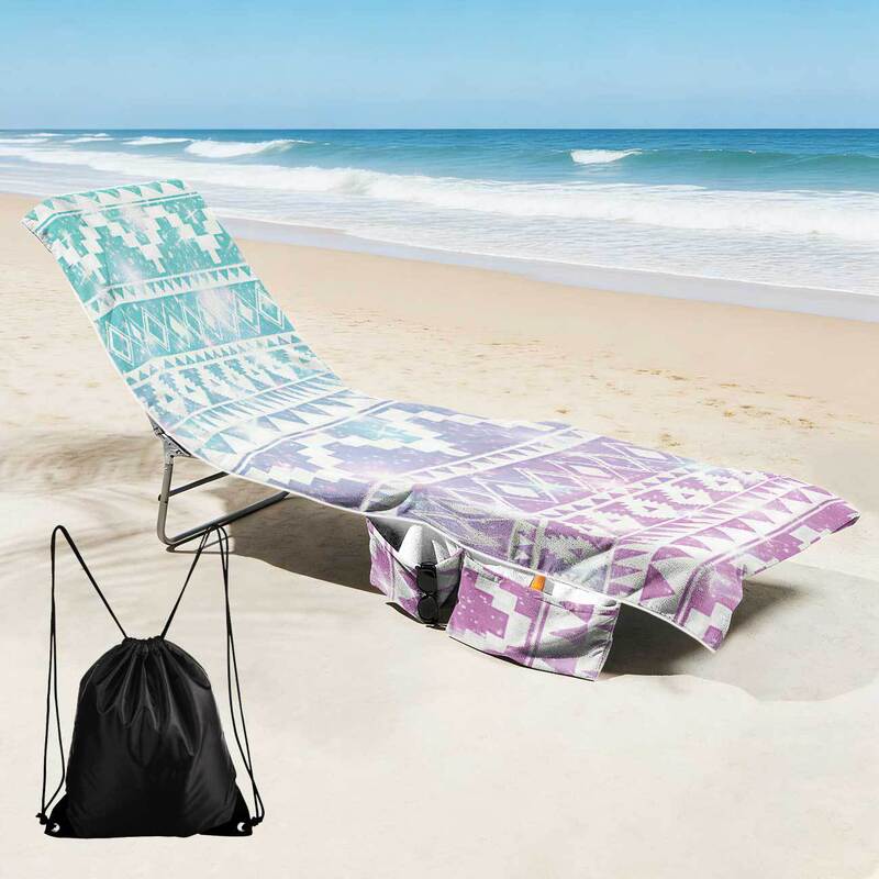 Cross-Border Exclusive Supply of Beach Chair Covers with Storage Pockets, Machine Washable Lounge Chair Covers, and Portable Drawstring Beach Towel 15 Cross-Border Exclusive Supply of Beach Chair Covers with Storage Pockets, Machine Washable Lounge Chair Covers, and Portable Drawstring Beach Towel 15