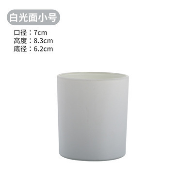 Contenedor de vidrio taza vacía con tapa vela taza decoración color esmerilado coche aromaterapia taza vela titular Amazon al por mayor