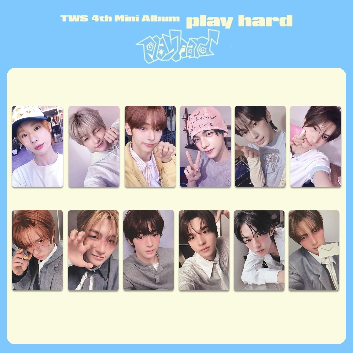 TWS Toast Album PLAY HARDPeripheral Photo Card Always Entertaining YZY Special Photo Card Chinese Card Back