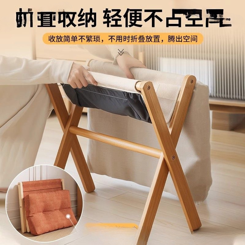Almacenamiento de madera sólida pie de almuerzo taburete de cambio de zapatos de oficina almohadilla de pie sala de estar plegable taburete bajo sofá Maza almohadilla de pie