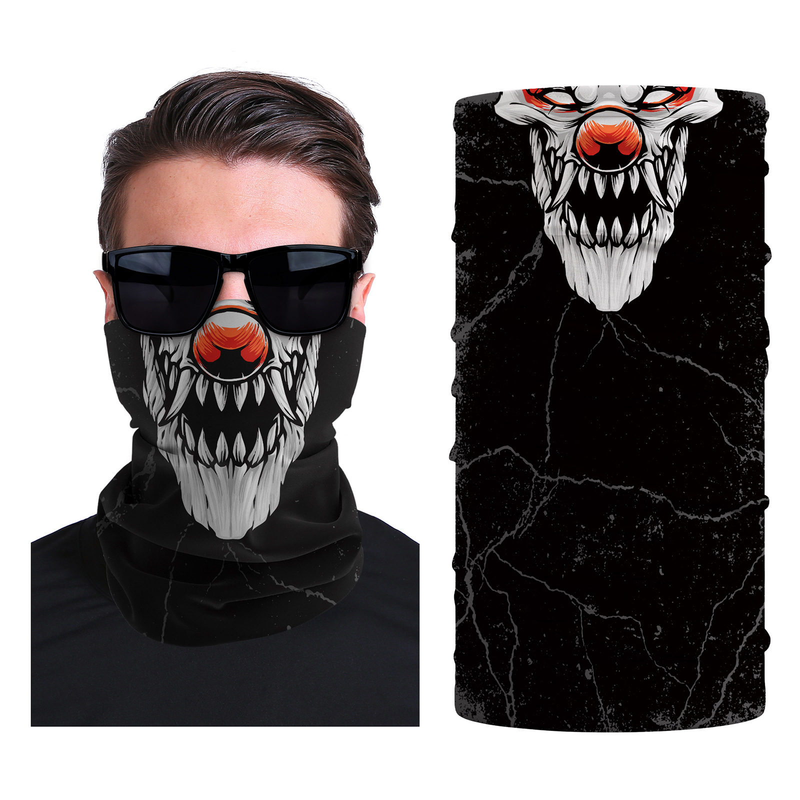 Xun hui transfronterizo media cara cráneo bufanda mágica sombrilla de viaje al aire libre máscara de equitación cuello de protección uv