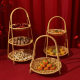 High-value imitation rattan shallow snack rack creative Japanese simple snacks multi-layer fruit basket snacks pastry plate