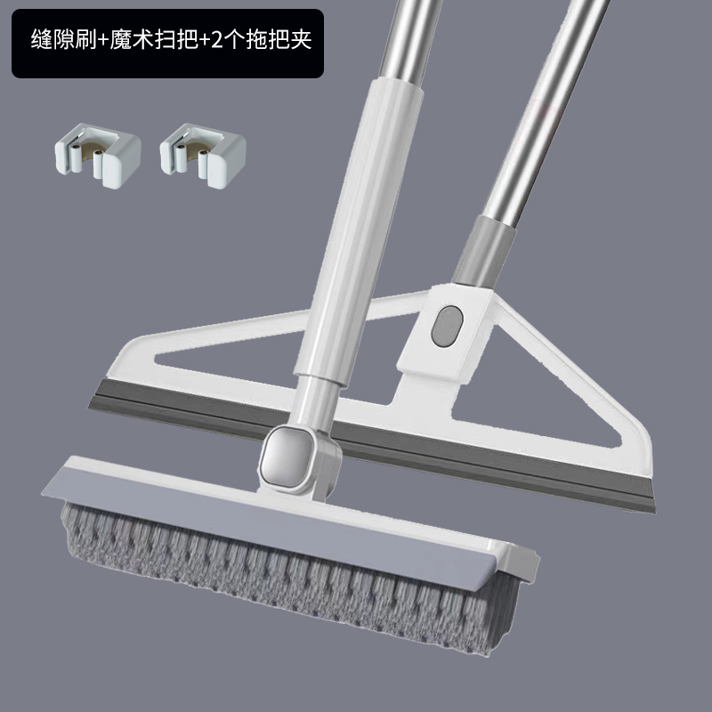 바닥 틈새 브러시 + 매직 물 빗자루 + 걸레 클립 2개