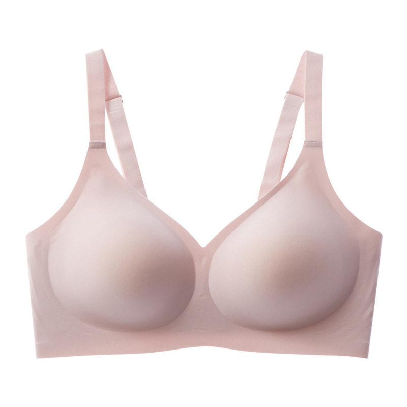 跨境外贸欧美大码聚拢收副乳无钢圈果冻胶内衣bra女无痕大胸文胸|undefined