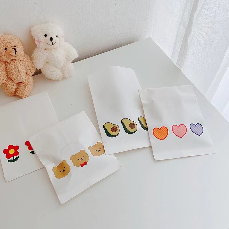 ins Style Paper Storage Bag Cartoon Cute Printed Small Mini Paper Bag Set-up Decorative Props Gift Bag